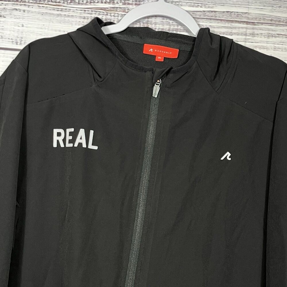 Redvanly Dewitt Jacket Full Zip Hooded Golf Water Resistant Wind Black Mens XL